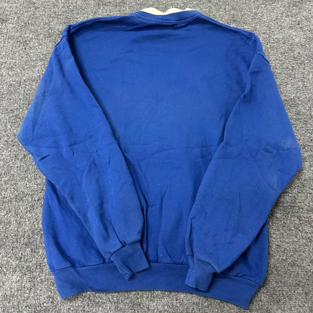 Morning Sun Sweatshirt Womens XL Blue Winter Birds Cardinal Snowflake Mock Neck - Picture 6 of 7